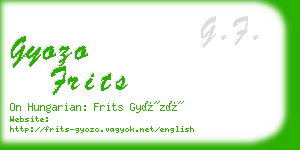 gyozo frits business card